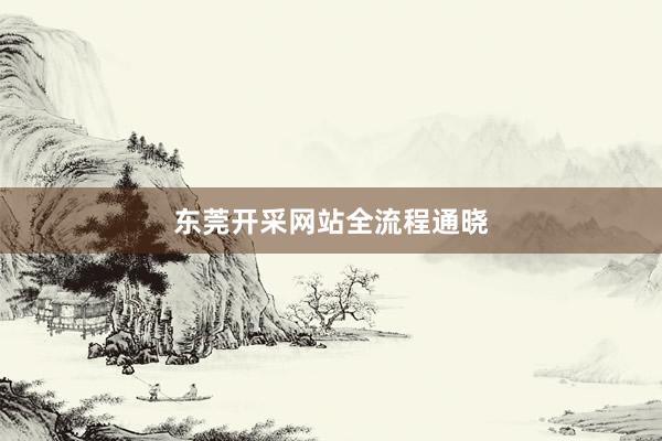 东莞开采网站全流程通晓